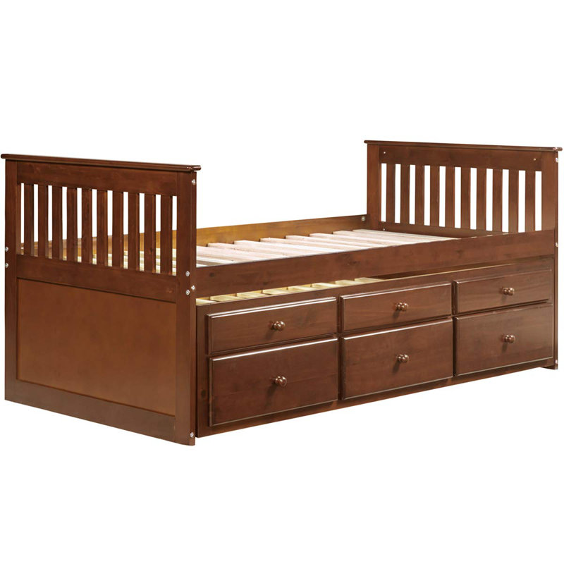 Harriet Bee Annice Captains Twin Bed with Trundle and Drawers Wayfair